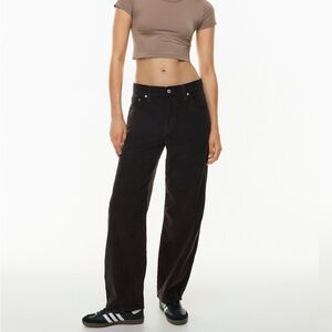 Levi's Black Corduroy Pants rib cage straight ankle.